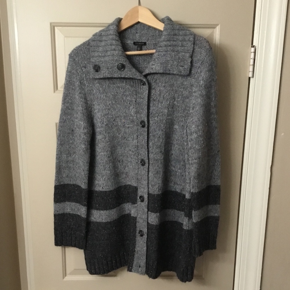 Talbots wool long cardigan size large.